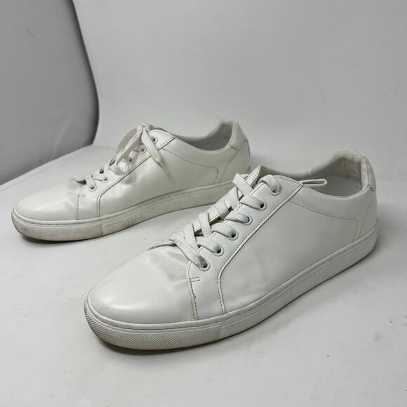 Banana Republic Patent Leather Lace Up Shoe Sneaker White - 10 - Picture 4 of 9